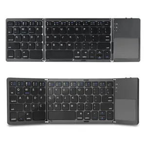 Touching Spain Folding Bluetooth Russian Suitable Mobile Phone Tablet Ultra Thin and LightweightScissor foot keyboard