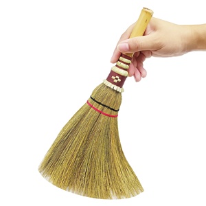 Mini brosse douce en bambou avec manche en bois massif, balai d'herbe, fouet asiatique - Product Image 2