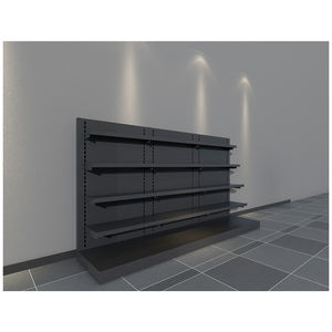 Nuovo negozio scaffalature di Design in metallo nero singolo lato grandi scaffali del supermercato Gondola per il negozio al dettaglio - Product Image 5
