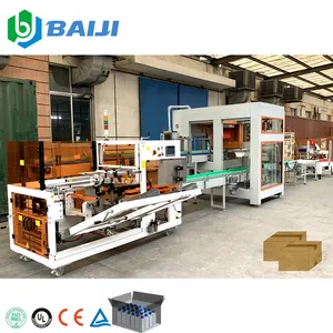 Automatic pick up and place bottle carton box packing machine production line