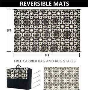 Alfombras <span class=keywords><strong>de</strong></span> paja <span class=keywords><strong>de</strong></span> plástico tejidas para exteriores, portátiles, reversibles, grandes, impermeables para oración, Picnic, uso interior/exterior, alfombras <span class=keywords><strong>de</strong></span> área para exteriores - Product Image 6