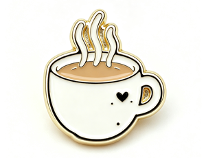 Épinglette magnétique personnalisée en forme de tasse à café, badge en métal émaillé souple, broche en fer pour vêtements, chapeaux et sacs - Product Image 3