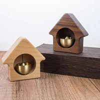 Cloche de porte magnétique en bois, sonnette à ventouse, carillon éolien, rappel de porte de magasin, cloche décorative de style chinois