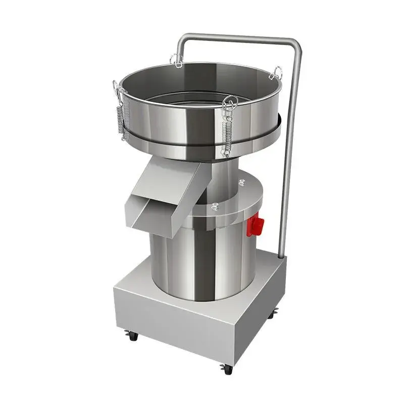 Máquina de cribado vibratorio de mesa 80 malla de acero inoxidable procesamiento de alimentos harina Filtro de leche de soja máquina de cribado vibratorio