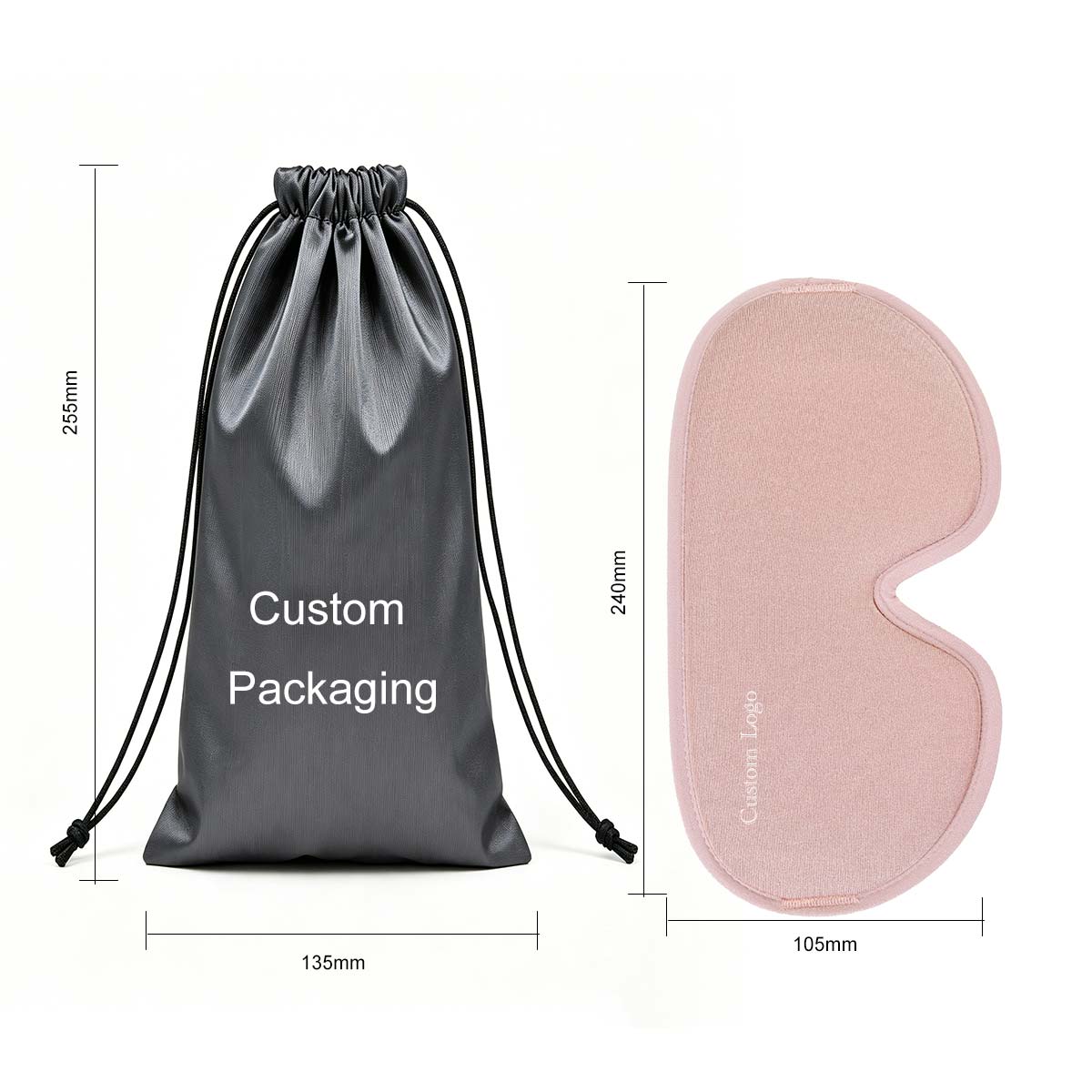 Noir (Sac à cordon personnalisé)