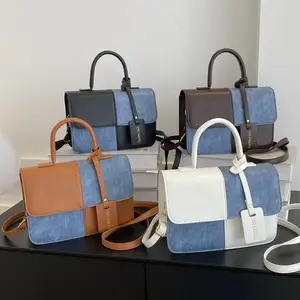 2024 Luxus klassische Damen-Schultertaschen Damenbote kleine quadratische Kettenbeutel Großhandel PU Damenhandtasche China OEM