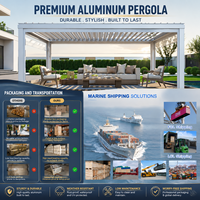 Petite pergola de jardin rétractable avec stores, auvent solaire, pergola extérieure, gazebos en aluminium, pavillon extérieur