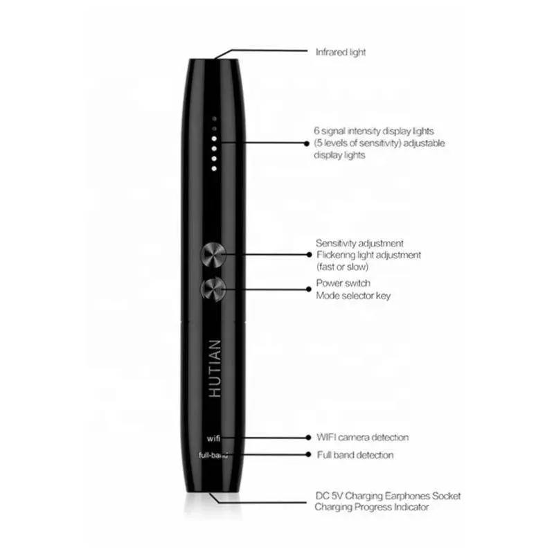 Bolígrafo portátil WT09, lente de señal GPS, rastreador RF, minicámara oculta, detector de señal, Detector de insectos antiespía