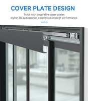 Système de porte coulissante automatique en profilé aluminium RETO, capacité de charge de 150 kg, avec capteur de mouvement à micro-ondes et faisceau infrarouge