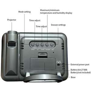 Écran couleur d'accueil LCD rétroéclairé Projection Snooze Réveil Horloge créative Horloge de table du <span class=keywords><strong>matin</strong></span> - Product Image 3