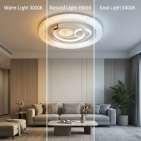 Plafonnier créatif pour la maison avec motif trèfle central et accents d'anneaux concentriques offrant une luminosité élevée et un style moderne