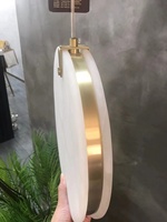 2021 nouveau albâtre lampe ronde Pendentif Lampe Restaurant Led Lustre Moderne Lumière De Luxe Éclairage droplight
