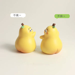 Vente en gros [Pas de poire, pas d'abandon] Décoration de bureau en résine, une paire de poires, mignonnes et jamais séparées, cadeau de couple significatif - Product Image 6