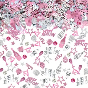 Coriandoli Classici da Tavolo '<span class=keywords><strong>Buon</strong></span> <span class=keywords><strong>Compleanno</strong></span>' <span class=keywords><strong>20</strong></span>° Anniversario, Decorazione con Glitter Oro Rosa per Feste di <span class=keywords><strong>Compleanno</strong></span> e Laurea - Product Image 4