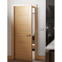 Puerta Moderna Ecológica de Madera Maciza Insonorizada para Dormitorio y Baño, Panel de Cristal de Carbono con Acabado sin Pintura, para Villa, Hotel, Vestíbulo