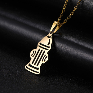 Myshape Bus camion minerario idrante in acciaio inox collana pendente ruolo catena collane donna uomo regalo moda all'ingrosso - Product Image 6