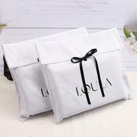 Grosir tas hadiah kemasan rambut Wig Suede amplop dengan lapisan Satin pakaian Suede putih tas tangan dompet tas amplop debu
