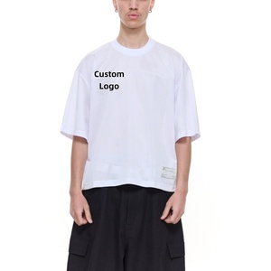 T-shirts personnalisés, T-SHIRT EN MESH, couture sur la poitrine et le dos, logo brodé, collection personnalisée, patch, coupe ample, T-shirt surdimensionné pour homme - Product Image 6