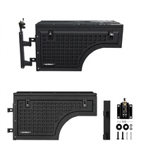 Boîte de rangement tactique en aluminium TACMOLLE pour benne de camion avec accessoires MOLLE et serrure, compatible avec Ford F150 2015-2025 côté conducteur