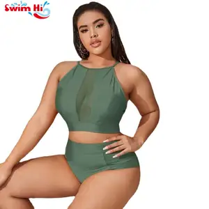 La migliore vendita all'ingrosso Plus Size costumi da bagno Beach Control Sexy Custom Fat Girl Designer costumi da bagno per le donne 2023