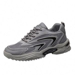 Baskets respirantes antidérapantes pour hommes, chaussures de sport décontractées en maille pour la course, baskets plates décontractées à empeigne en maille pour hommes - Product Image 6