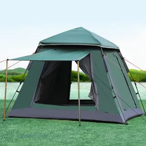 Large Family wholesale 3 4 5 6 Persons big space waterproof fabric outdoor tent camping Equipment