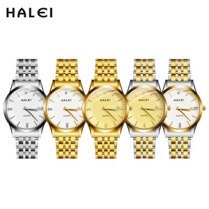 Reloj de Cuarzo de Acero Inoxidable para Mujer HALEI con Visualización de Fecha, Esfera Analógica, Caja Redonda de 30 mm, Elegante Reloj de Pulsera de Moda - Product Image 6