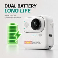 Mini Caméra Sportive d'Action 4K30fps 20MP Double Objectif Grand Angle 170° pour Vlog WiFi Intégré EIS Anti-Tremblement Corps Magnétique Type-C