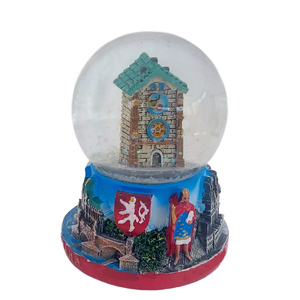 Personnalisé Praha repère touristique souvenir résine artisanat aimant Finlande Suisse Bali horloge astronomique Château de <span class=keywords><strong>Prague</strong></span> boule à neige - Product Image 2
