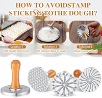 Nouveau style de découpoir manuel pour biscuits et emporte-pièce avec poignée en bois massif pour la cuisine