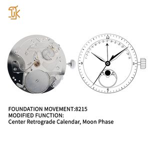 Reloj de Pulsera Miyota 8215 Automático Mecánico con Fase Lunar, Calendario Retrogrado Central de Lujo, Logotipo Personalizado, Fabricante OEM - Product Image 3