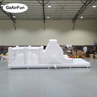 Meilleures offres parcours d'obstacles blanc de qualité commerciale aire de jeux gonflable rebond toboggan fosse à balles location de fête pour enfants