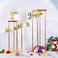 Support à fleurs en or pour décorations de table de mariage, support à fleurs en métal haut pour centre de table de mariage, événements, présentoir de fête