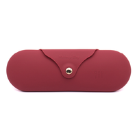 Étui à crayons en silicone ovale de grande capacité, fermoir magnétique à pression, étanche, couleur unie, pochette à stylos portable, papeterie pour étudiants