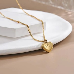 Collar con Colgante <span class=keywords><strong>de</strong></span> Corazón <span class=keywords><strong>de</strong></span> Acero Inoxidable, Joyería <span class=keywords><strong>de</strong></span> Moda, Collar con Colgante <span class=keywords><strong>de</strong></span> <span class=keywords><strong>la</strong></span> <span class=keywords><strong>Amistad</strong></span> Favorito <span class=keywords><strong>de</strong></span> las Chicas - Product Image 3