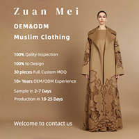 Abaya brodée ouverte sur le devant, ensemble deux pièces 2026 – Nouvelle collection élégante, vente en gros, Abaya de luxe personnalisée de Dubaï pour femmes musulmanes, pour la prière