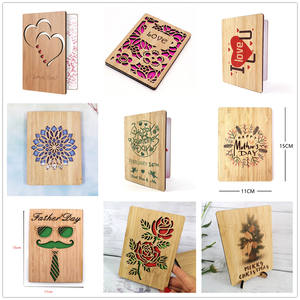 Servicio de corte por láser Productos de madera personalizados Tarjeta de madera de felicitación temática de cumpleaños, regalo de día especial - Product Image 2