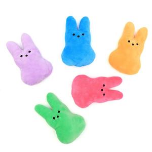 ของเล่นตุ๊กตากระต่ายน่ารักขนาดเล็ก ดีไซน์ใหม่ ขายส่ง ของเล่นบีบมีเสียงสำหรับสัตว์เลี้ยงขนาดเล็ก พร้อมแคทนิป - Product Image 6
