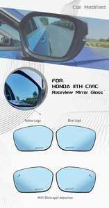 Leishuo 2024 nuevo diseño <span class=keywords><strong>Blu</strong></span>-<span class=keywords><strong>ray</strong></span> espejo retrovisor lateral para Honda 11th Civic FE tipo R <span class=keywords><strong>2021</strong></span> 2022 2023 2024 - Product Image 6