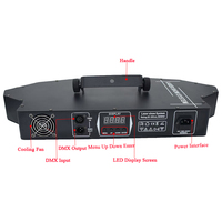 Projecteur laser de scène à 6 lentilles DMX512, pleine couleur, à balayage, faisceau RGB, éclairage de fête DJ/discothèque, IP54, en alliage d'aluminium