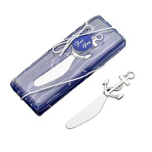 Cuchillo de queso de acero inoxidable estilo marino, ancla de barco, cortador de Pizza, esparcidor de mantequilla, elementos esenciales de cocina, recuerdos de boda, regalo - Product Image 1