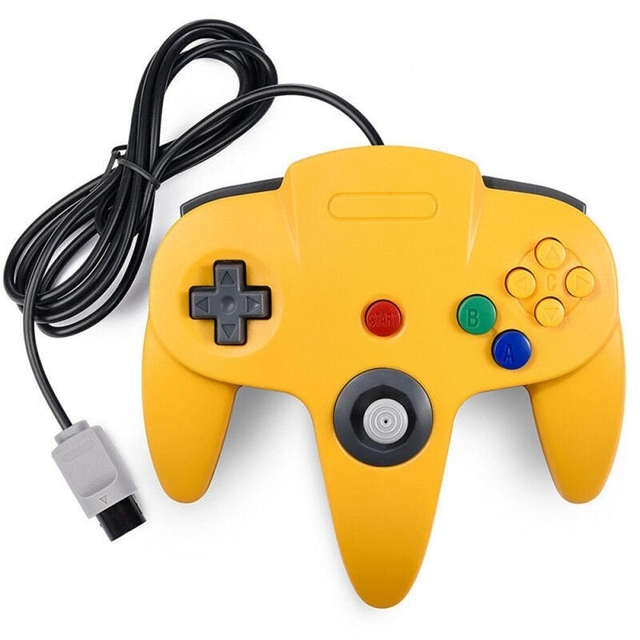 N64 Gaming Joysticks Port Transparent N64 Controller Gamepad Joysticks Joypads Game Pad Long Wired for Classic 64 Controllers