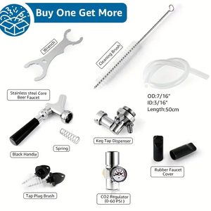 Mini Dispensador de Barril de Cerveza de Acero Inoxidable con Grifo y Regulador de CO2, Lanza para Barril de 2L/3.6L/4L/5L/10L, Growler Portátil - Product Image 3