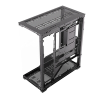TB02 Mid Tower PC ATX Gaming Computer Case Tempered Glass Front & Side High Airflow ARGB Sync