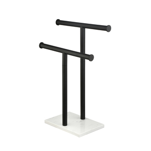 <span class=keywords><strong>Portasciugamani</strong></span> da tavolo in acciaio inossidabile nero <span class=keywords><strong>doppio</strong></span> <span class=keywords><strong>portasciugamani</strong></span> con Base in pietra di marmo - Product Image 2
