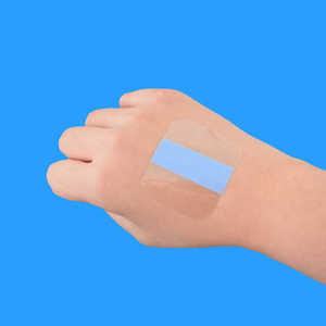10cm x 10cm <span class=keywords><strong>Film</strong></span> PU kedap air rias transparan <span class=keywords><strong>semi</strong></span>-berpori perban luka perban medis transparan - Product Image 5