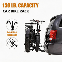 Porte-vélos robuste pour plateforme de remorquage, support arrière pour 2 vélos, compatible avec vélos électriques à pneus larges, pour récepteur de 2 pouces, SUV et camion
