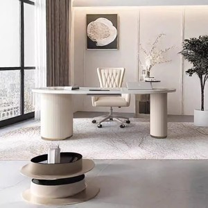 Escritorio de jefe de tablero de roca Simple moderno para el hogar para estudiar, salón de belleza de lujo para Panel de luz, recepción de consulta médica - Product Image 6
