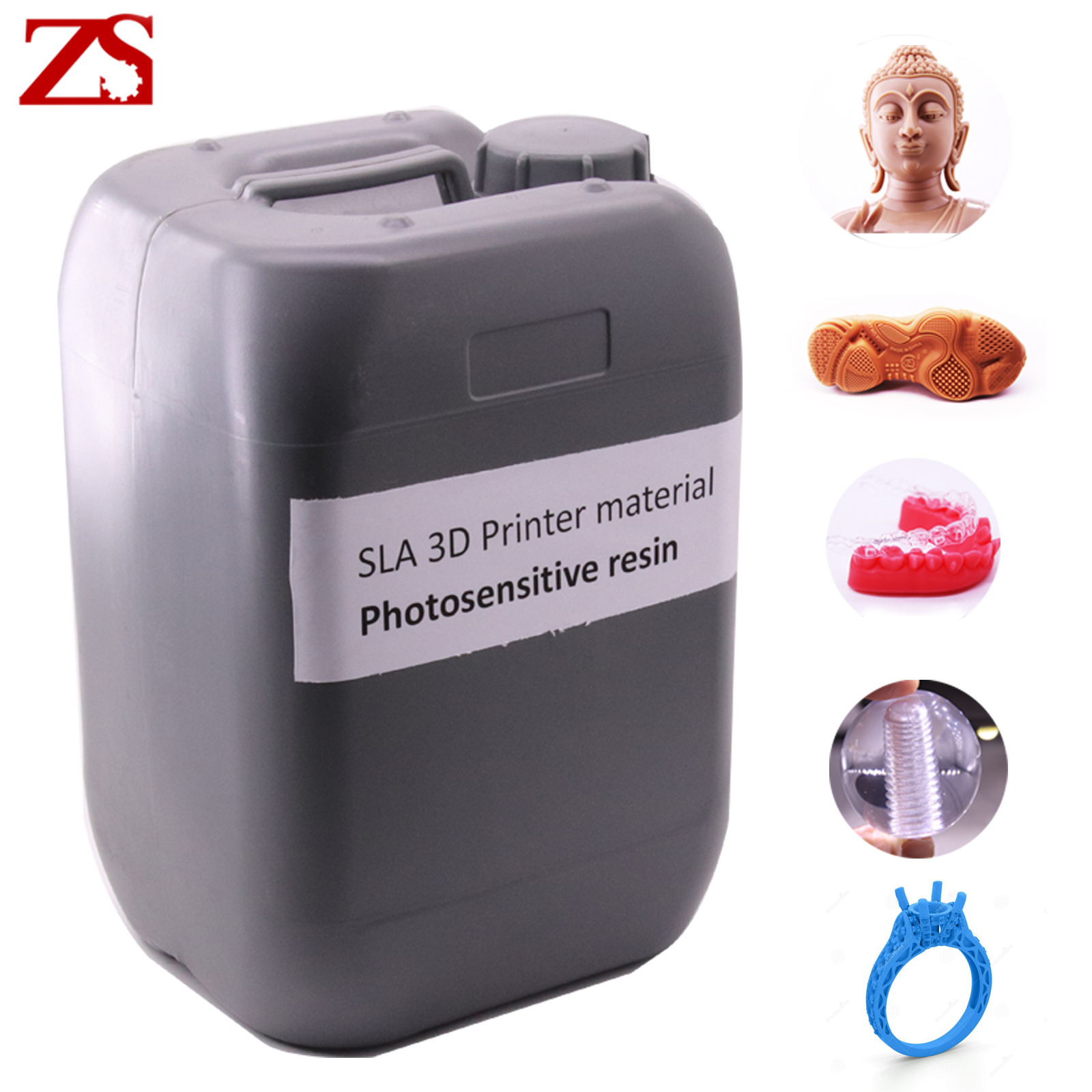 ZS 355-405nm LCD UV-Harz Photon 3D-Drucker für Dental Castable/nicht gießbares photo härt bares Photo polymer lichte mpfindliches 3D-Harz