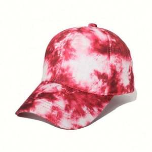 Gorra de Béisbol con Estampado Tie-Dye 3D de Estilo Europeo y Americano, Gorra Urbana Hip-Hop de Tela Común - Product Image 5